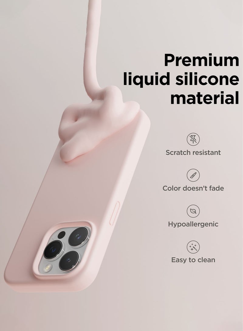 Elago Liquid Silicone for iPhone 15 Pro MAX Case Cover Full Body Protection, Shockproof, Slim, Anti-Scratch Soft Microfiber Lining - Lovely Pink - Image 3