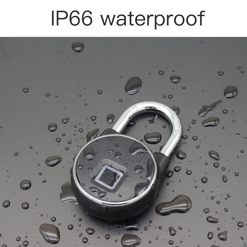 Anytek P22+ Fingerprint Padlock Thumbprint Bluetooth 4.1 IOS Andriod App connect IP66 Waterproof 40 Sets Fingerprints with USB Rechargeable Led light for Pick-up trucks Bicycle Motorcycle warehouse Garages House Door - Image 5