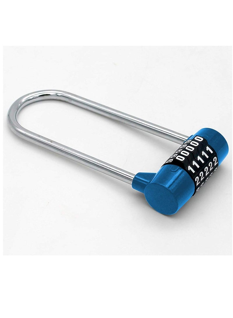 5 Digit Combination Padlock, 4.65 Inch Long Shackle Resettable Padlock, Lengthened Gym Lock Waterproof Locker Lock Combination Padlock 1 Pack - Image 1