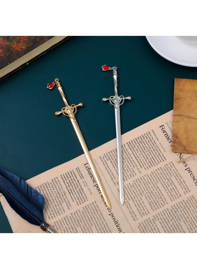 Jeffdad Pack of 2 Metal Sword Bookmarks, Retro, Personalised, Vintage, Gift for Women, Men, Students - Image 3