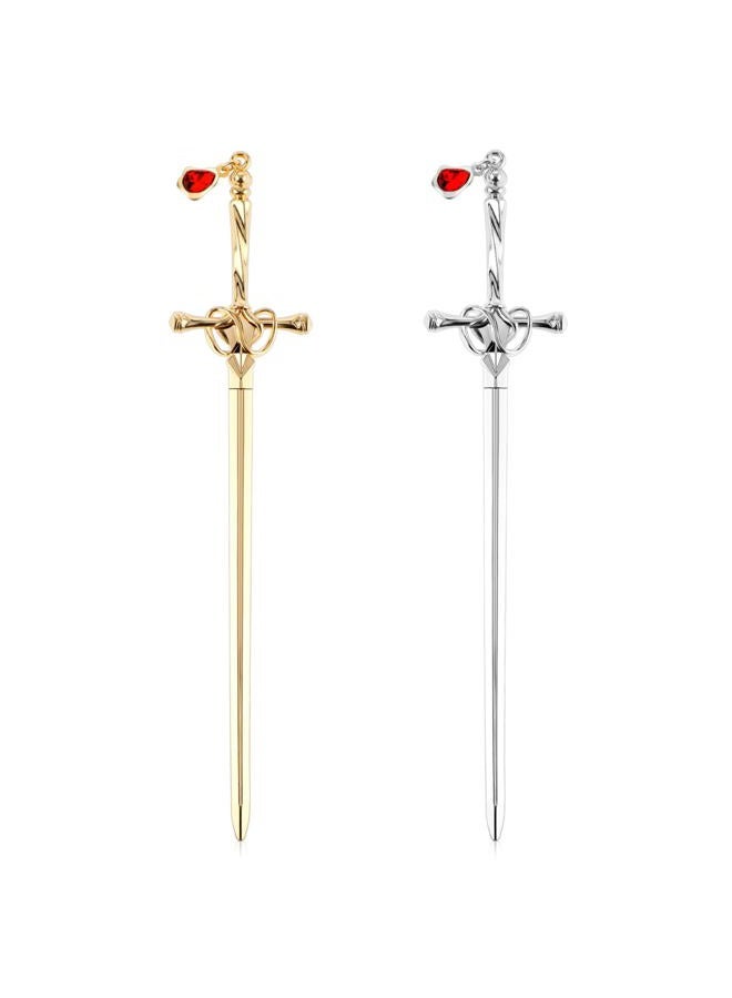 Jeffdad Pack of 2 Metal Sword Bookmarks, Retro, Personalised, Vintage, Gift for Women, Men, Students - Image 1