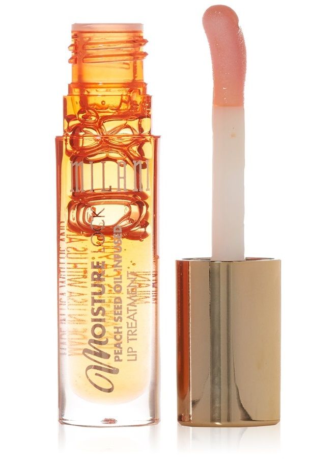 MILANI Moisture Lock Oil Infused Lip Treatment, Rejuvenating Peach Mango, 0.10 Ounce