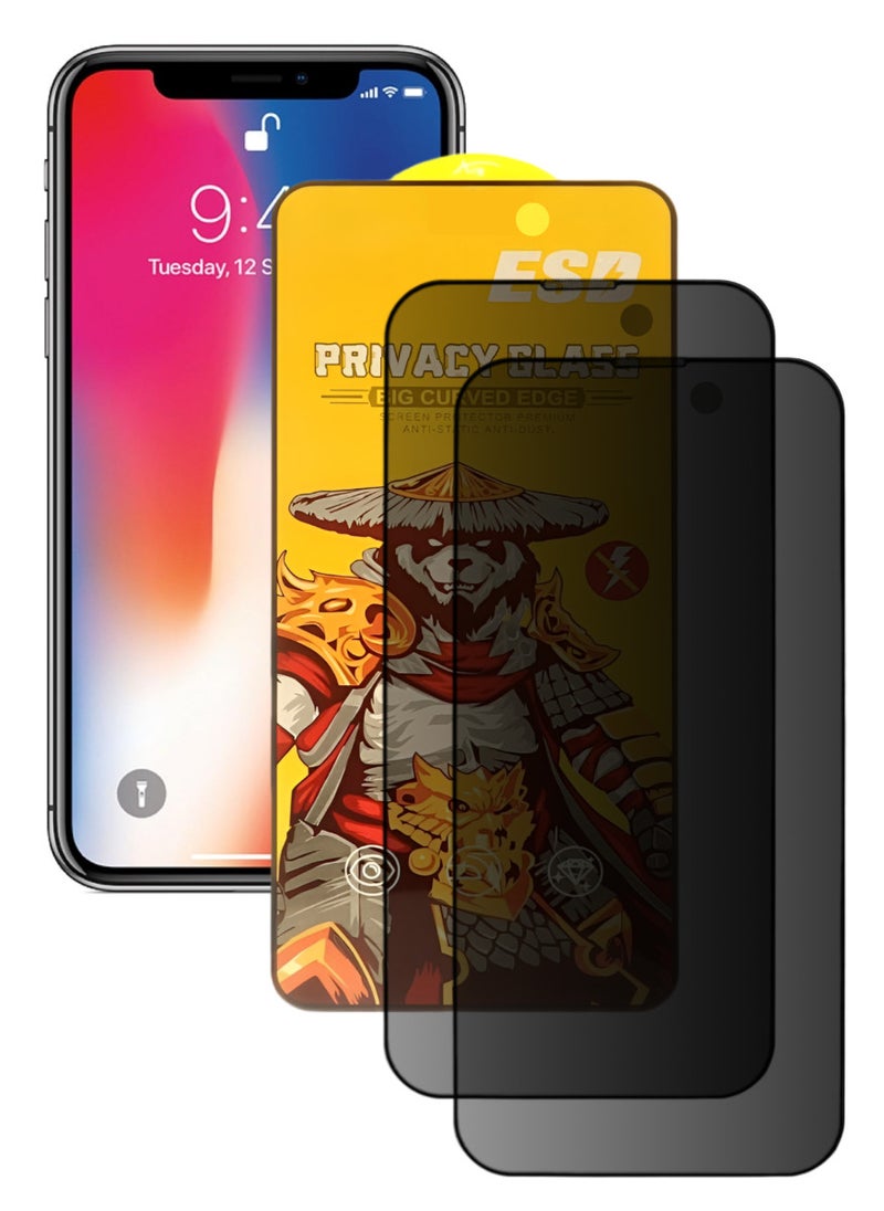 اي اس دي قطعتين، واقي شاشة عالي الجودة لهاتف ايفون X - Image 1
