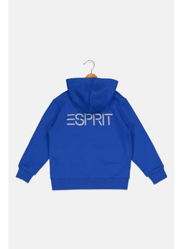 ESPRIT Kids Boys Embroidered Logo Sweatshirts, Blue  - Image 2