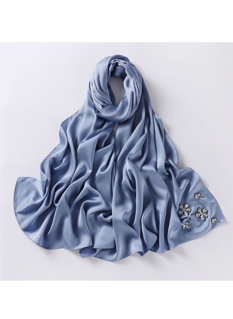 KUYING Pearl Chiffon Unique Craft Muslim Scarf  - Image 1
