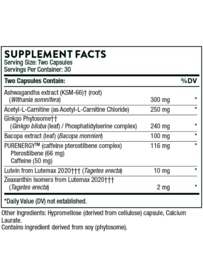 Thorne Memoractiv, Dietary Supplement, 60 Capsules - Image 2