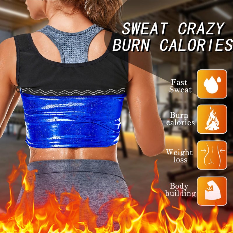 MOLLDAN Womens Sauna Vest Sweat Tank Top Shapewear Slimming Workout Shirt(2001-S/M-01) - Image 2
