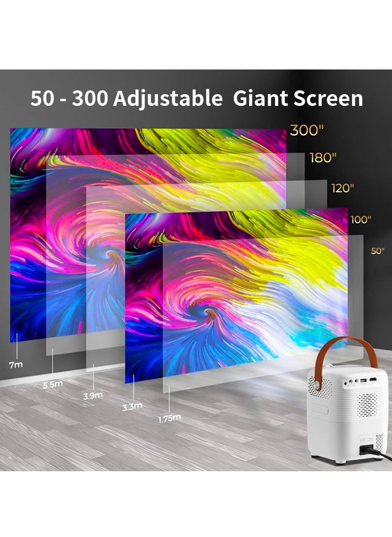 Umiio - Umiio Q2 Android HDMI Video Projector 5G WiFi Bluetooth 5M Projection Distance FHD Resolution Portable Outdoor Movie Projector - Image 1