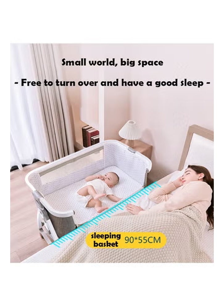 إن كي أكس سرير أطفال محمول وقابل للطي مع ارتفاع قابل للتعديل - سرير مهد أطفال من الفولاذ عالي الكربون مع ناموسية وتصميم مضاد للانسكاب - Image 5