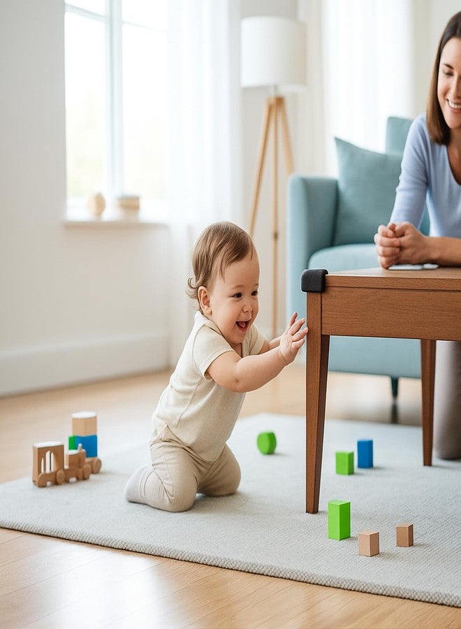 Kiddery واقيات زوايا أمان للأطفال من كيدري | واقيات حواف من رغوة النتريل للأثاث والطاولات والزوايا الحادة | لاصق قوي من 3M | عبوة من 10 قطع (عادي، أرنب، تصميم طائرة) (10، أسود، قياسي) - Image 3
