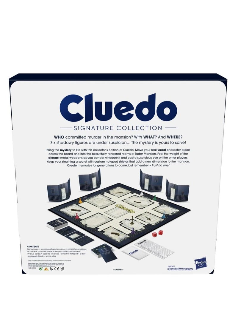 CLUEDO - Hasbro Gaming Clue Signature Collection – Premium Board Game for 2-6 Players | Classic Mystery & Deduction Game for Ages 8+ | Collector's Edition Strategy Game - Image 1