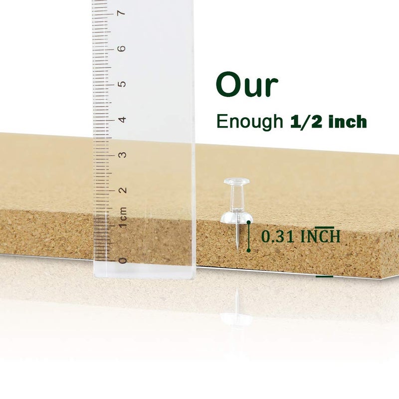 CRCHOM Cork Board Tiles 12"x12" - 1/2" Thick 4 Pack Cork Board Square Bulletin Boards Self Adhesive Corkboards for Walls Pin Boards Corkboards for Office Home School Decor - Image 3
