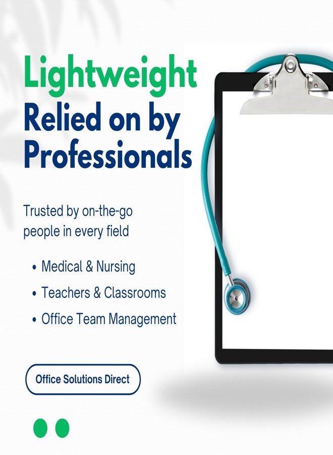 Office Solutions Direct Black Plastic Clipboards (Set of 6) Multipack - 12.5x9 Inch Black Clipboard with 100 Sheets Holding Capacity Butterfly Clip | Colored Acrylic Clip Boards in Bulk | Office, Classroom, School Supplies - Image 2