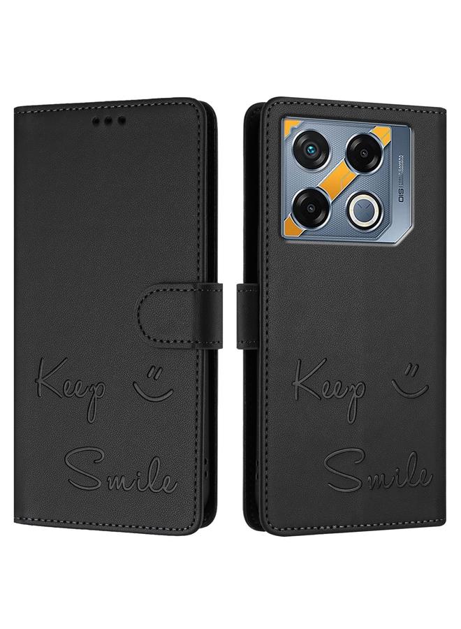 Green Tiger Case For Infinix GT 20 Pro X6871 Smile Embossing RFID Leather Phone Case - Image 3