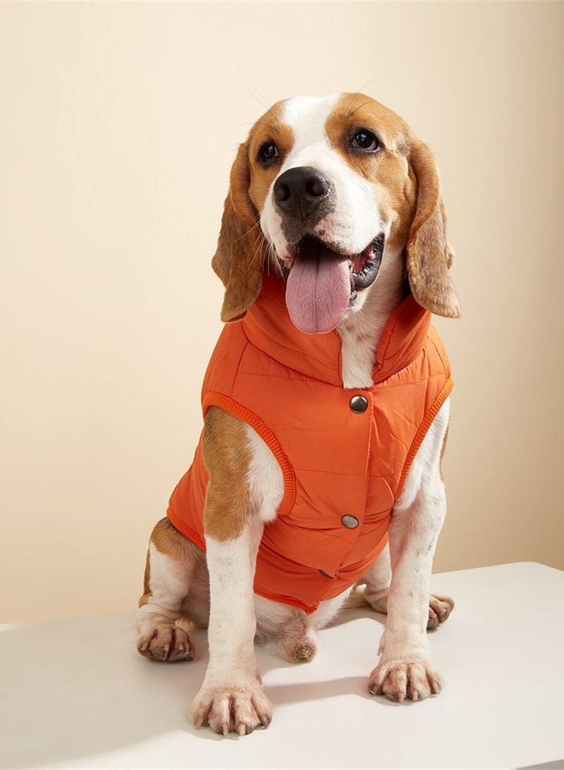 Loquat Squality Pet Dog Clothes Vest Winter  Orange - Image 1