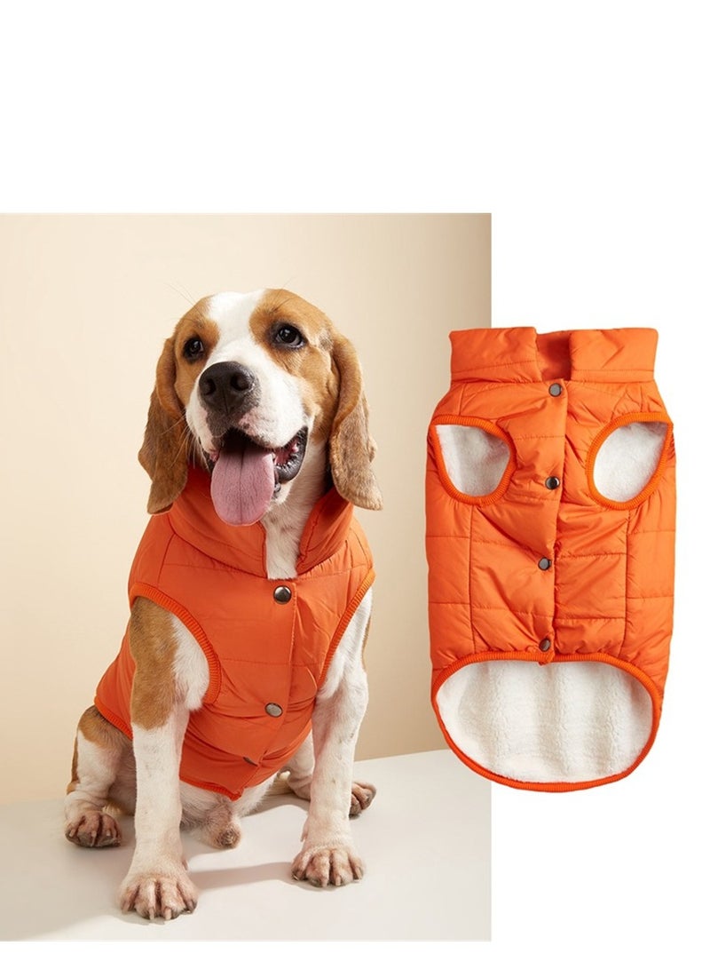 Loquat Squality Pet Dog Clothes Vest Winter  Orange - Image 2