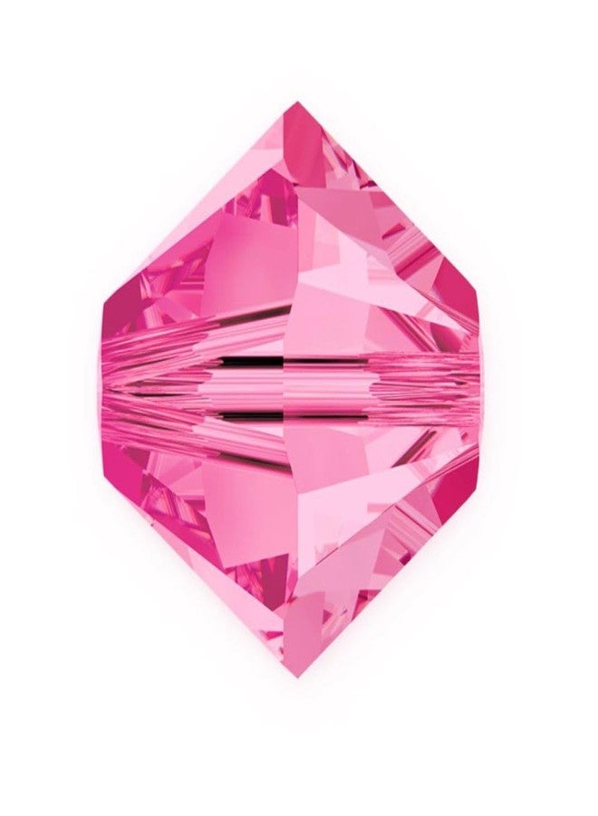Adabele 100pcs Authentic Preciosa 6mm Faceted Bicone Crystal Loose Beads Pink Rose Compatible with Swarovski Elements Crystals for Craft Jewelry Making Pre-B637 - Image 1