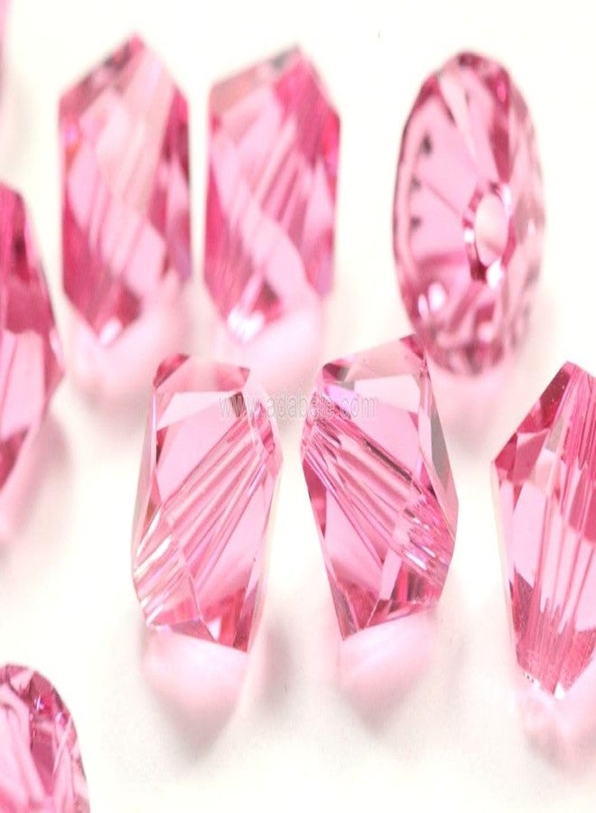 Adabele 100pcs Authentic Preciosa 6mm Faceted Bicone Crystal Loose Beads Pink Rose Compatible with Swarovski Elements Crystals for Craft Jewelry Making Pre-B637 - Image 2