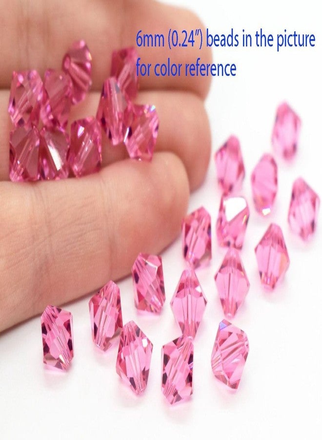 Adabele 100pcs Authentic Preciosa 6mm Faceted Bicone Crystal Loose Beads Pink Rose Compatible with Swarovski Elements Crystals for Craft Jewelry Making Pre-B637 - Image 4
