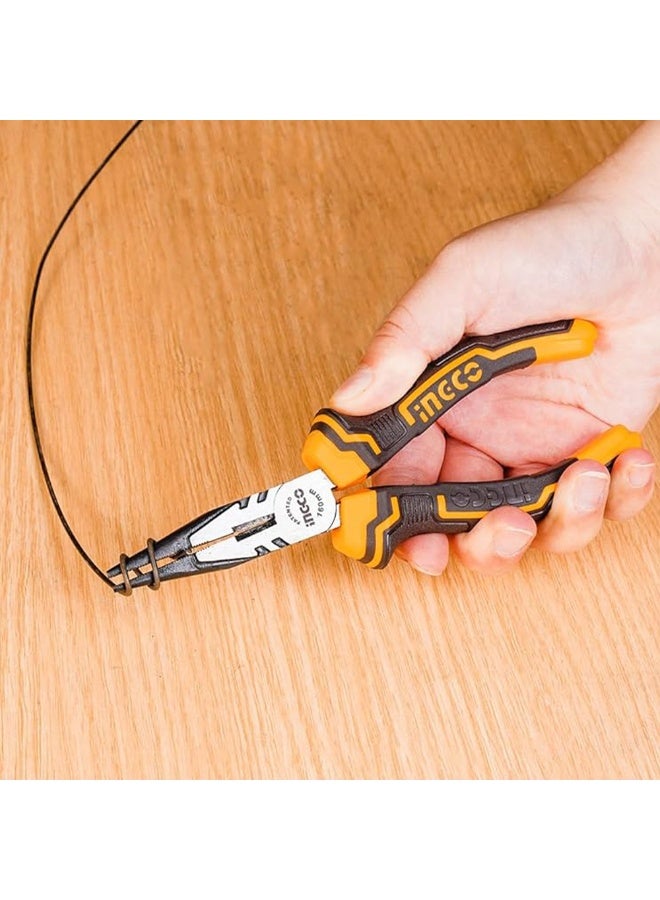 إنجكو كماشة ذات أنف طويل 6 بوصات (160 مم)، رأس رفيع للمناطق الضيقة والأعمال الدقيقة، لقطع ومسك المكونات الصغيرة مثل الأسلاك والبراغي، مقبض مريح غير قابل للانزلاق، مصنوعة من مواد متينة لضمان متانة طويلة الأمد حتى مع الاستخدام اليومي الكثيف، للكهربائيين والميكانيكيين وهواة الأعمال اليدوية. - Image 2