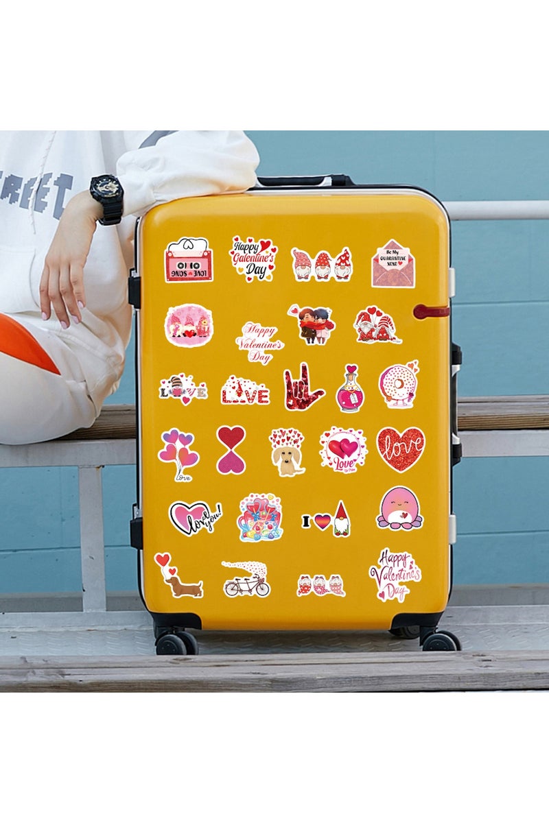 قوس قزح أورينبو 50 قطعة من ملصقات الحب المصنوعة من الفينيل المقاومة للماء لملصقات عيد الحب لأجهزة الكمبيوتر المحمول وزجاجات المياه والمظاريف والحرف اليدوية وسجلات القصاصات وملصقات زينة أحبك للبالغين - Image 5