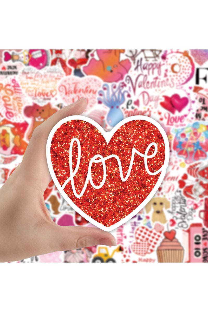 قوس قزح أورينبو 50 قطعة من ملصقات الحب المصنوعة من الفينيل المقاومة للماء لملصقات عيد الحب لأجهزة الكمبيوتر المحمول وزجاجات المياه والمظاريف والحرف اليدوية وسجلات القصاصات وملصقات زينة أحبك للبالغين - Image 4