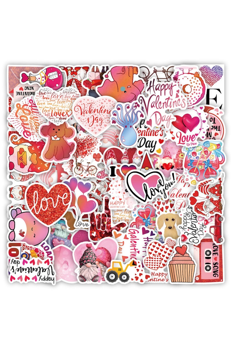 قوس قزح أورينبو 50 قطعة من ملصقات الحب المصنوعة من الفينيل المقاومة للماء لملصقات عيد الحب لأجهزة الكمبيوتر المحمول وزجاجات المياه والمظاريف والحرف اليدوية وسجلات القصاصات وملصقات زينة أحبك للبالغين - Image 1