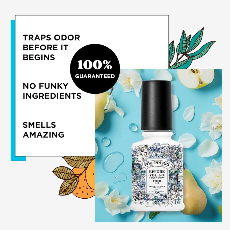 Poo-Pourri PooPourri BeforeYouGo Toilet Spray Fresh Air 2 Fl Oz  Jasmine Fresh Air and Mint - Image 4