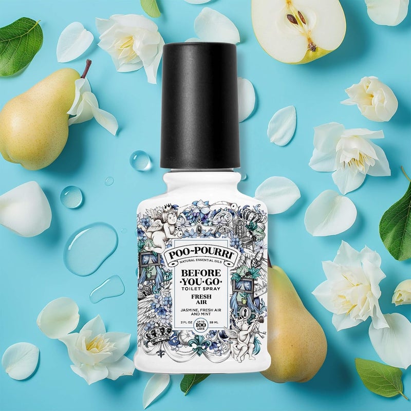 Poo-Pourri PooPourri BeforeYouGo Toilet Spray Fresh Air 2 Fl Oz  Jasmine Fresh Air and Mint - Image 2