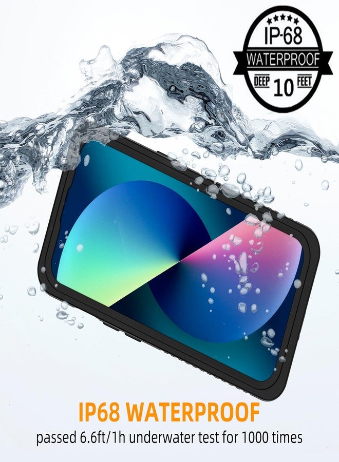 يمكول جراب YMCCOOL لهاتف iPhone 13، جراب مقاوم للماء لهاتف iPhone 13 مع واقي شاشة مدمج، غطاء حماية كامل للجسم متين شديد التحمل مقاوم للصدمات والماء لهاتف iPhone 13 مقاس 6.1 بوصة باللون الأسود - Image 2