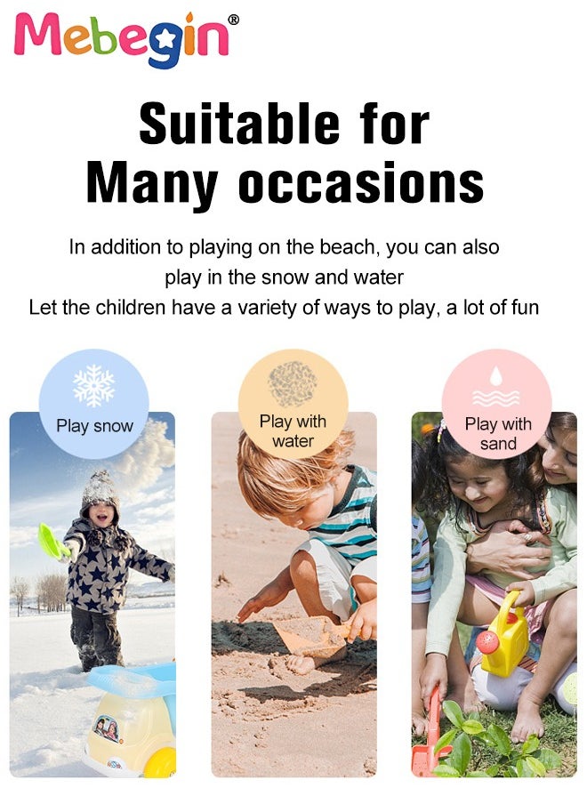 MEBEGIN 11 PCS Beach Toy Set with Sea Animals Molds, Hourglass and Beach Cart,  Complete Beach Sand Toys with Bright and Attractive Appearance, Fun Beach Sand Toys, Summer Outdoor Beach Game, Perfect Summer Outdoor Gift  - Image 4