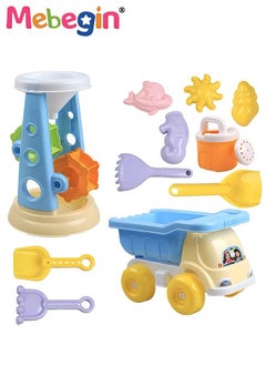 MEBEGIN 11 PCS Beach Toy Set with Sea Animals Molds, Hourglass and Beach Cart,  Complete Beach Sand Toys with Bright and Attractive Appearance, Fun Beach Sand Toys, Summer Outdoor Beach Game, Perfect Summer Outdoor Gift  - Image 1