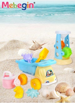 MEBEGIN 11 PCS Beach Toy Set with Sea Animals Molds, Hourglass and Beach Cart,  Complete Beach Sand Toys with Bright and Attractive Appearance, Fun Beach Sand Toys, Summer Outdoor Beach Game, Perfect Summer Outdoor Gift  - Image 3