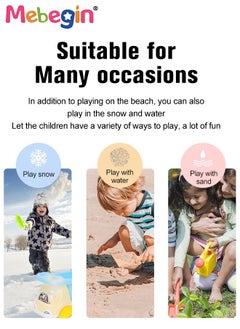 MEBEGIN 11 PCS Beach Toy Set with Sea Animals Molds, Hourglass and Beach Cart,  Complete Beach Sand Toys with Bright and Attractive Appearance, Fun Beach Sand Toys, Summer Outdoor Beach Game, Perfect Summer Outdoor Gift  - Image 4