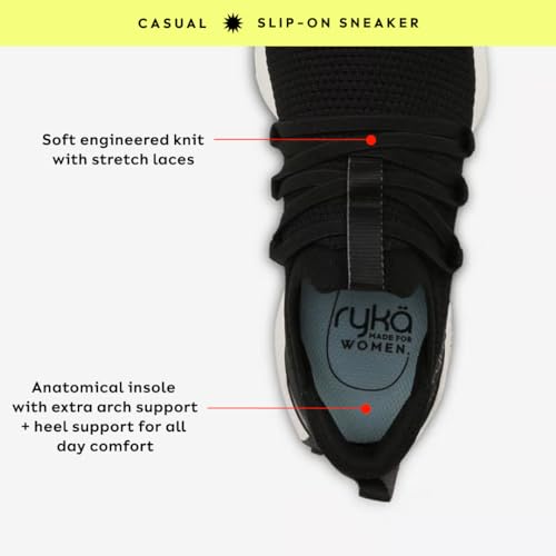 Ryka Womens Jumpstart Slip On Sneaker Black 7 M - Image 2
