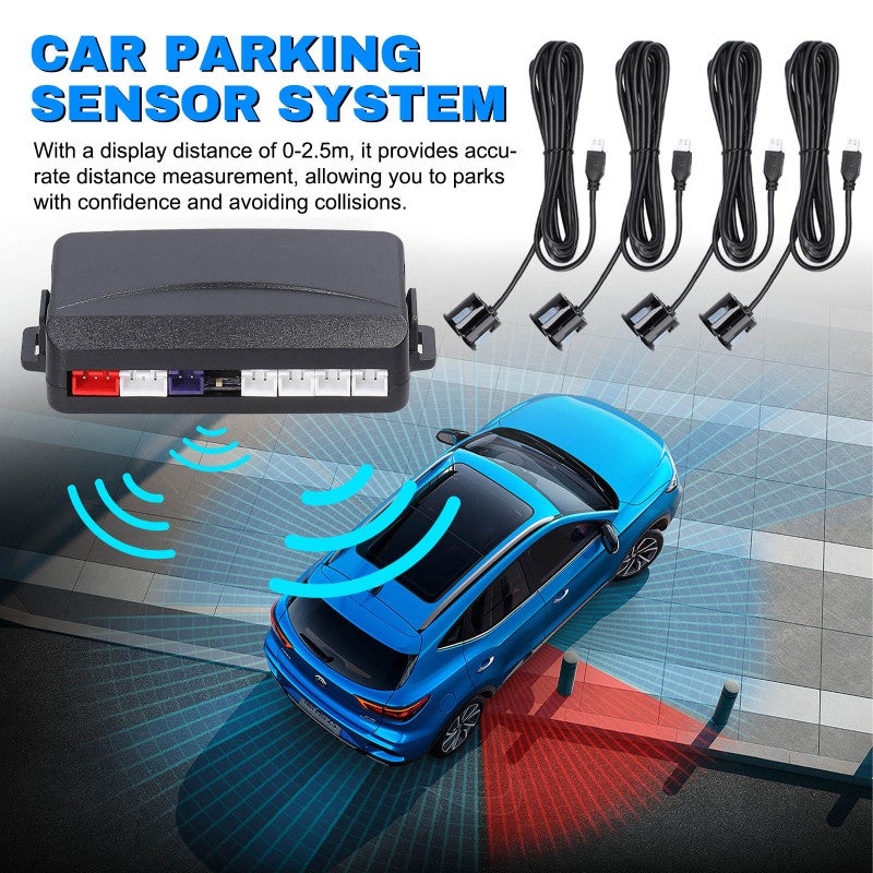 Car Parking Sensor Rear Reversing Radars System with 4 Parking Sensors Distance Detection LCD Display Warning Buzzer - Image 4