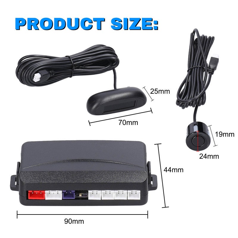 Car Parking Sensor Rear Reversing Radars System with 4 Parking Sensors Distance Detection LCD Display Warning Buzzer - Image 2
