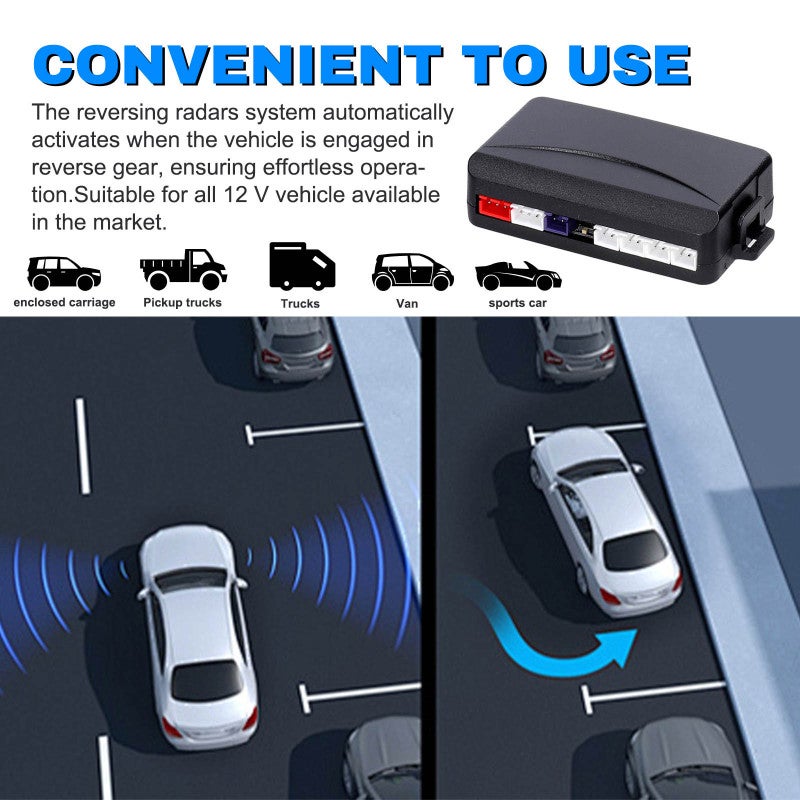 Car Parking Sensor Rear Reversing Radars System with 4 Parking Sensors Distance Detection LCD Display Warning Buzzer - Image 5