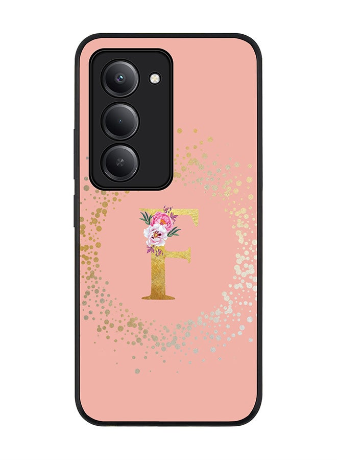 Stylizedd For Xiaomi Redmi 15 5G Case,Slim fit Camera Protection, Shockproof Thin Phone cover  - Custom Monogram Floral - F  (Rose Pink ) - Image 1