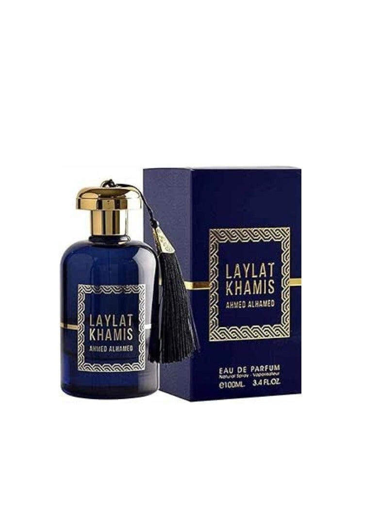 LAYLAT KHAMIS Eau de Parfum for Men -  100ml | Long-lasting and Luxurious Fragrance Blend