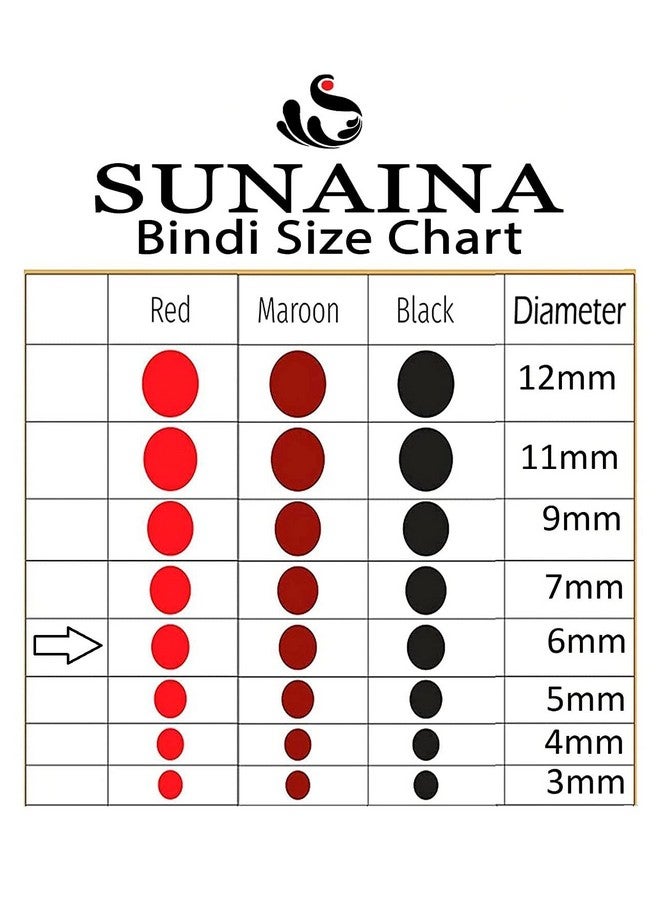 SUNAINA Double Shade Matching Plaza Multicolor Round Self-Adhesive Bindis For Women & Girls (Size-4 (6Mm)) - Image 3