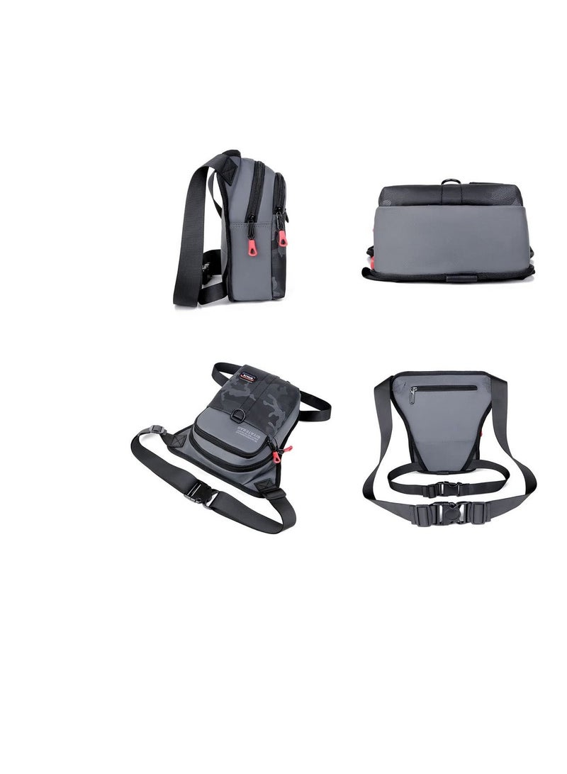 Excefore Men's Shoulder Bag, Travel Waist Bag, Waterproof Waist Leg Bag, Waist Bag for Hiking Cycling for Hiking, Travel & Outdoor Activities - Image 3