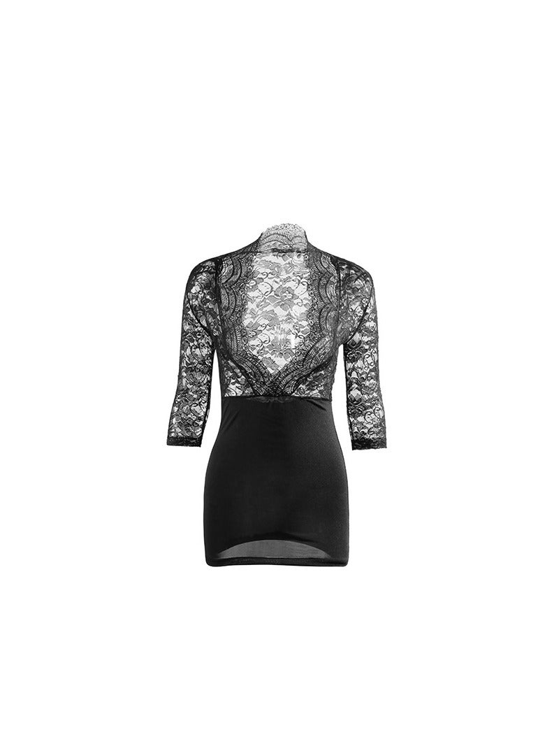 Ocean Elegant and charming uniform transparent lace suit - Image 1
