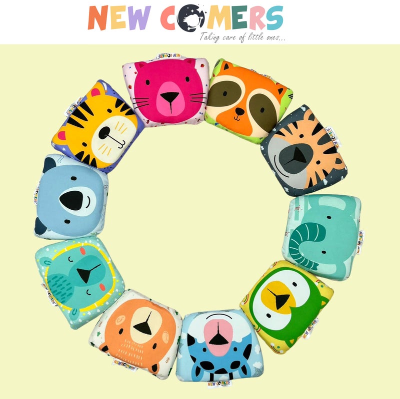 NEW COMERS® Memory Foam Infant Baby Pillow with Washable Cover, Soft & Light Weight Kids Pillow for Neck Support Preventing Head for Flat Head Syndrome Ideal for Newborn 0-12 Age -(28 x 20 x 3 cm)-271 - Image 3