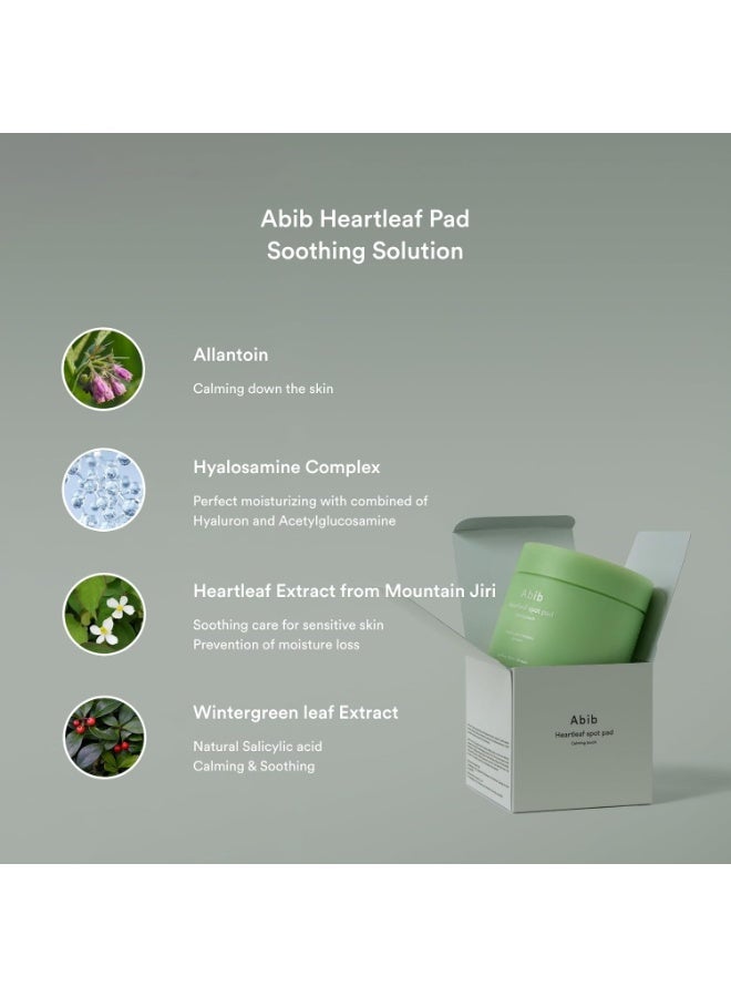 abib Heartleaf Spot Pad Calming Touch 80 Pads Toner Pads for Face Redness Relief Instant Calming Moisturizing Facial Toner Light Texture - Image 3