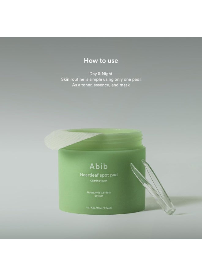 abib Heartleaf Spot Pad Calming Touch 80 Pads Toner Pads for Face Redness Relief Instant Calming Moisturizing Facial Toner Light Texture - Image 4