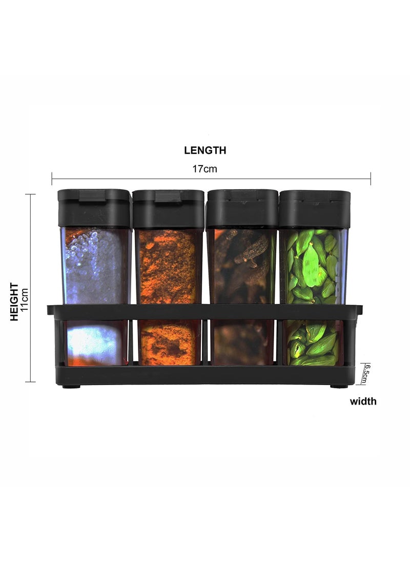 VAGHASIYA ENTERPRISE VAGHASIYA ENTERPRISE Kitchen 8 Pcs Sets Airtight Rasoi Box Spice Storage Jar Masala Box Spice Container Idle for Easy Flow Spice Storage Container with Tray MULTICOLOR  - Image 2