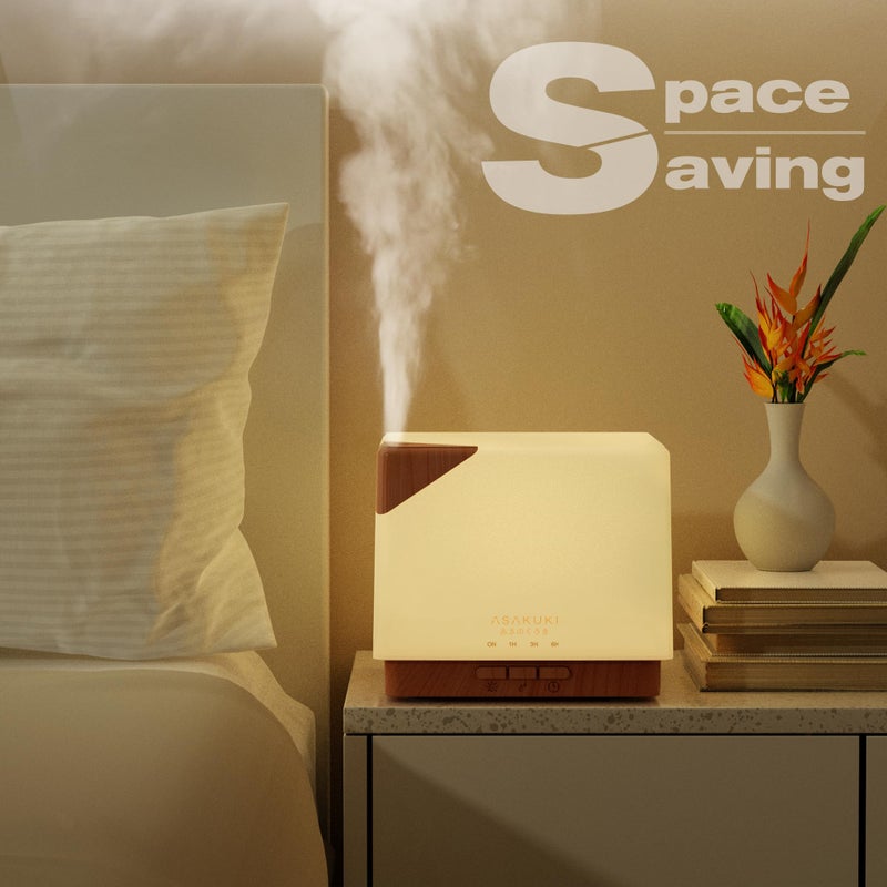 ASAKUKI 700 ml Premium Essential Oil Diffuser, 5 in 1 Ultrasonic Aromatherapy Fragrant Oil Vaporizer Humidifier, Timer and Auto-Off Safety Switch, 7 LED Light Colors - Image 3