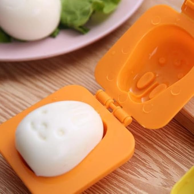RAYYAN 6Pcs Egg Rice Mold Hard Boiled Egg Mold Fish Car Heart Shape Onigiri Mold Rice Ball MakerFondant Cake Pop Decorating Tool Fun Cookery Kitchen Gadgets - Image 5