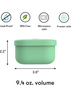 OMIE OmieBox Silicone Leakproof Snack Containers To Go, Food Storage Containers with Lid - BPA Free, Airtight, Dishwasher and Freezer Safe, Oven Safe - 9.4 ounces  - Image 5